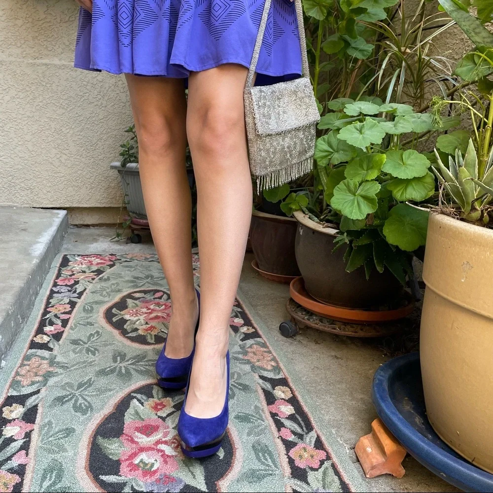 Bakers Purple and Black Platform Shoes